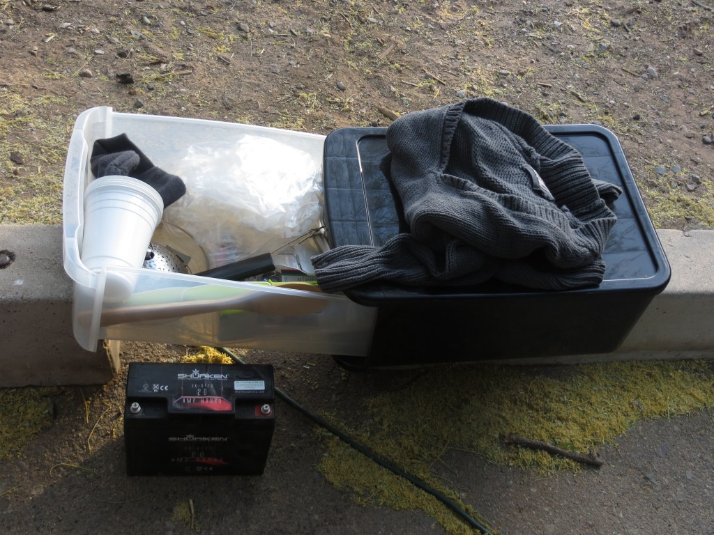 Another pile for Goodwill - a whole bin full, AND the bin even!  